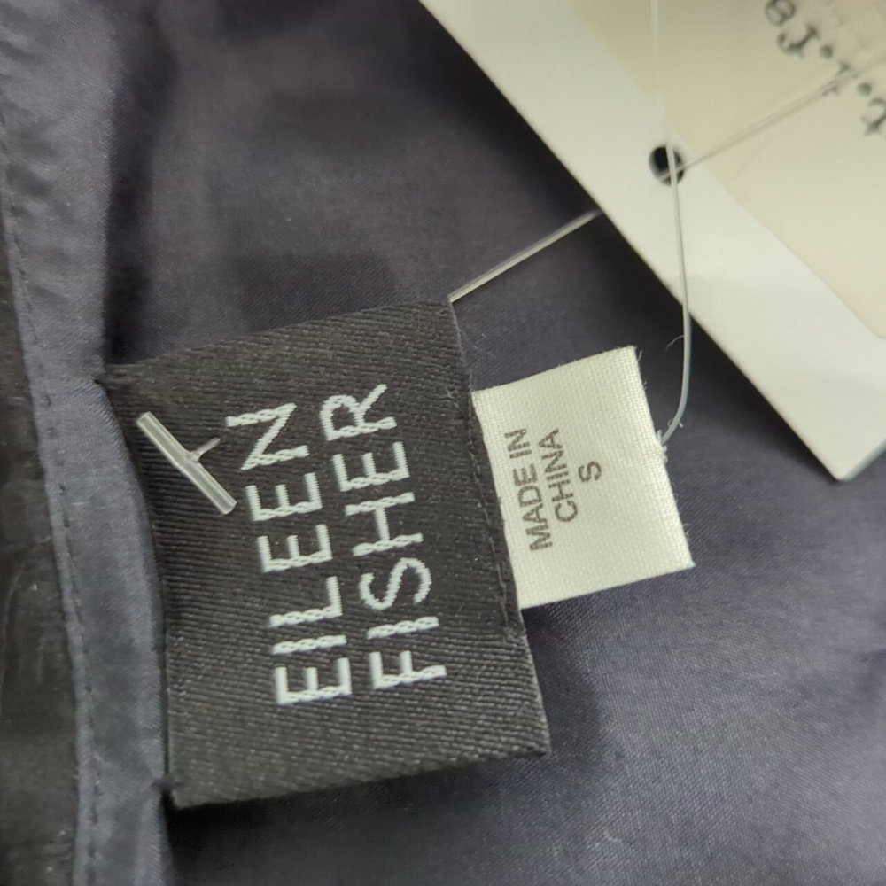 EILEEN FISHER New Black Sheer Overlay Silk Midi Skirt - Picture 2 of 4